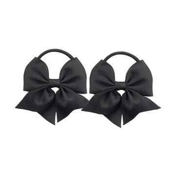 Lddcx Hair Tie, Baby Girls' Hair Ties With Bows For Toddler Ponytail Holders, Small Hair Ties, Fabric, Black, 1 Count