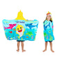 Franco Baby Shark Bath/Pool/Beach Soft Cotton Terry Hooded Towel Wrap, 24 In X 50 In, Kids