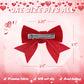 Yanjie Valentines Day Hair Bows Clips Red Hair Clips Valentines Alligator Barrettes Clips Red Velvet Ribbon Hair Accessories Gir