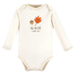 Touched By Nature Unisex Baby Organic Cotton Long-Sleeve Bodysuits, Fall Food, 12-18 Months