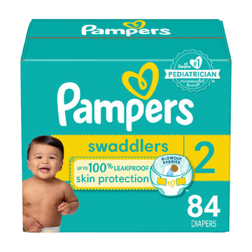 Pampers Baby Diapers - Swaddlers - Size 2, 84 Count, Ultra Absorbent Disposable Infant Diaper
