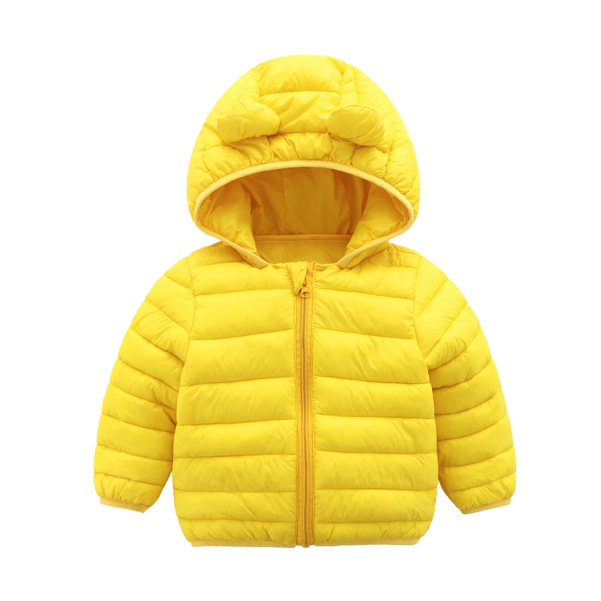 CECORC Winter Coats for Kids with Hoods Light Puffer Jacket for Girls, Boys | Baby, Infants, Toddlers, 2T,Yellow