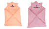 CTMKIDS Baby Wrap with Cap for Kids 74x74 cm  Peach & Pink