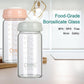 Comi Wide Neck Glass Breastmilk Collection N Storage Bottle, 8Oz With Screw Ring Sealing Disk; Re-Markable Sealing Disc. Bpa Fre