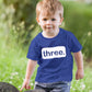 3Rd Birthday Shirt Boy Third Outfit 3 Year Old Toddler Gift Baby Tshirt Party Shirts (Charcoal Blue, 3T)