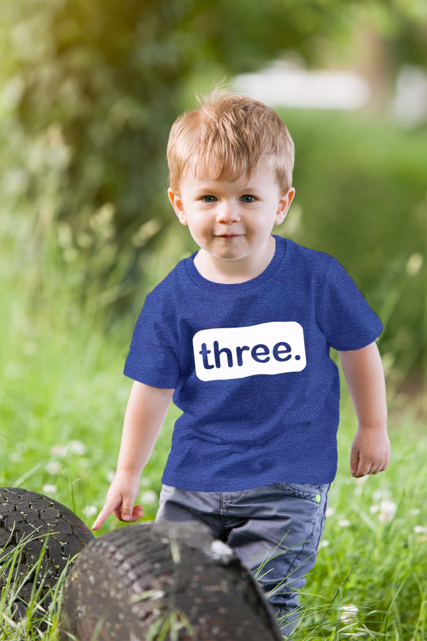 3Rd Birthday Shirt Boy Third Outfit 3 Year Old Toddler Gift Baby Tshirt Party Shirts (Charcoal Blue, 3T)