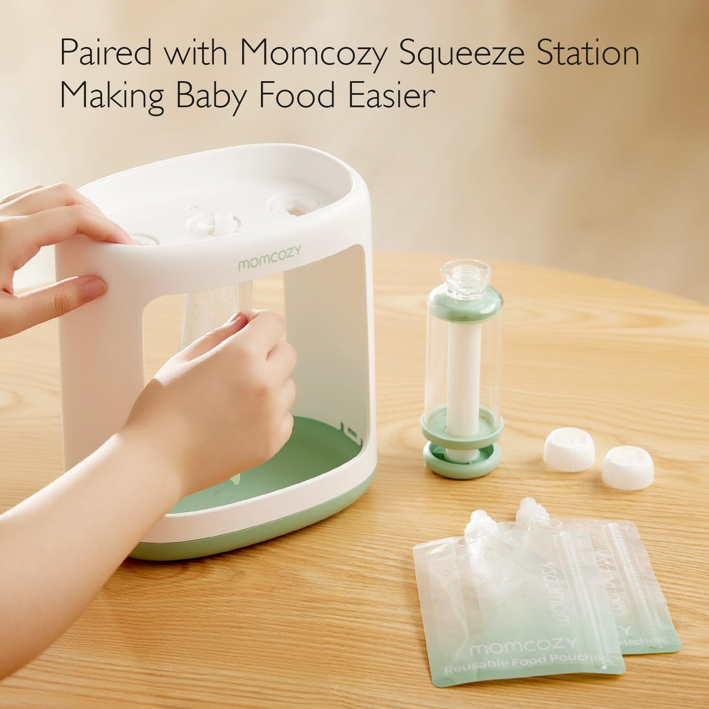 Momcozy Reusable Baby Food Pouches For Toddlers,Bpa Free Plastic,Food Safe,Freezer Safe,Refillable For Applesauce Yogurt & Puree