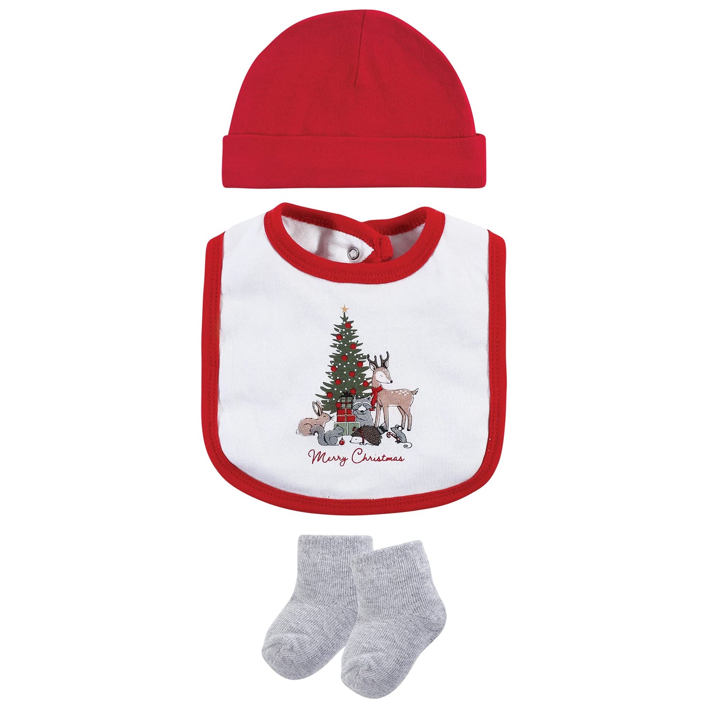 Hudson Baby Baby Girls Hudson Unisex Cotton Layette Set, Christmas Forest, 9-12 Months And Toddler T Shirt Set, Christmas Forest
