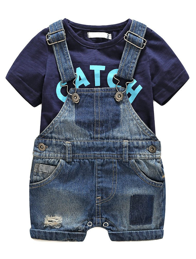 Cute Baby Boys Clothes Toddler Jeans Romper Set Wit H Blue Letters Pri – Cutebab WBBAPB075FQ7NWG