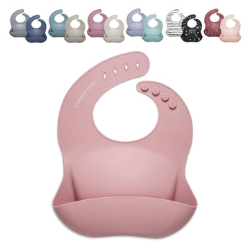 Goobie Baby Silicone Baby Bib With Food Catcher - Adjustable Waterproof Feeding Bib For Babies And Toddlers 4 To 36 Months In St