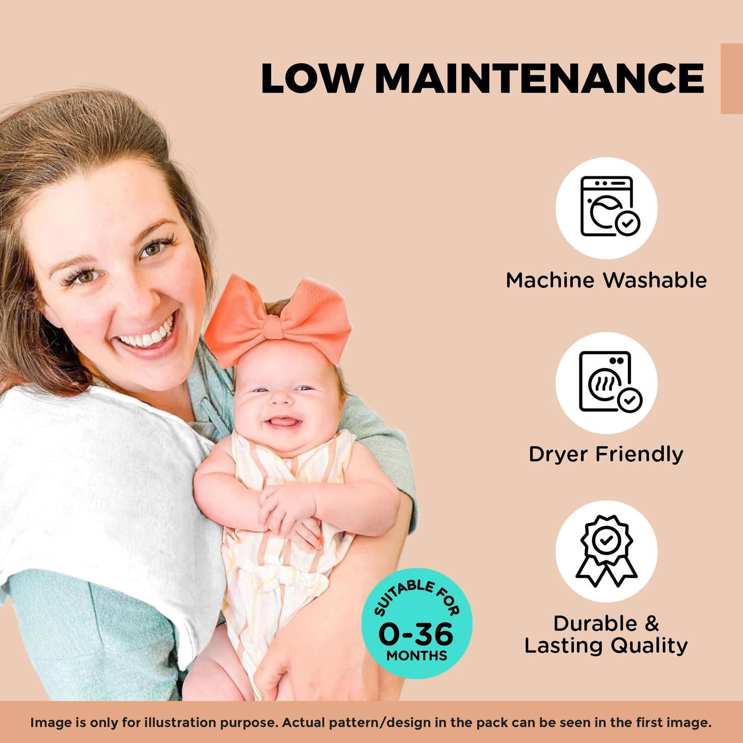 Kiddystar 5-Pack Organic Cotton Burp Cloths - Ultra-Absorbent, Soft & Large (21   X10   ) - Perfect For Spit-Up & Drooling