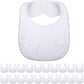 Geyoga 20 Pieces Sublimation Blanks White Bibs For Baby Decorating Washable Reusable Fabric Bibs (White)