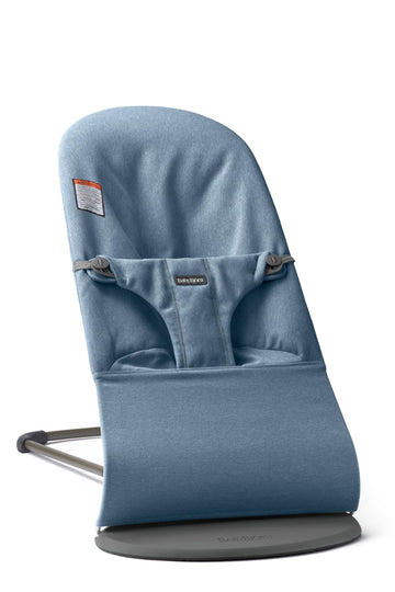 BabyBjrn Bouncer Bliss, Woven m  lange, Blue | 2-in-1 Adjustable Baby Bouncer Seat and Toddler Chair, Newborn to Toddler (8-29 l
