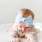 Baby Bling Bows - Newborn To Little Baby Girl Bows, 2 Pack Nylon Super Soft Stretchy Knot Toddler Headbands, Perfect Hair Access