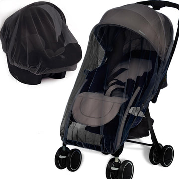 Mosquito Net For Stroller 2Pack - Protective Baby Stroller Mosquito Net - Perfect Bug Net For Strollers, Bassinets, Cradles, Pla