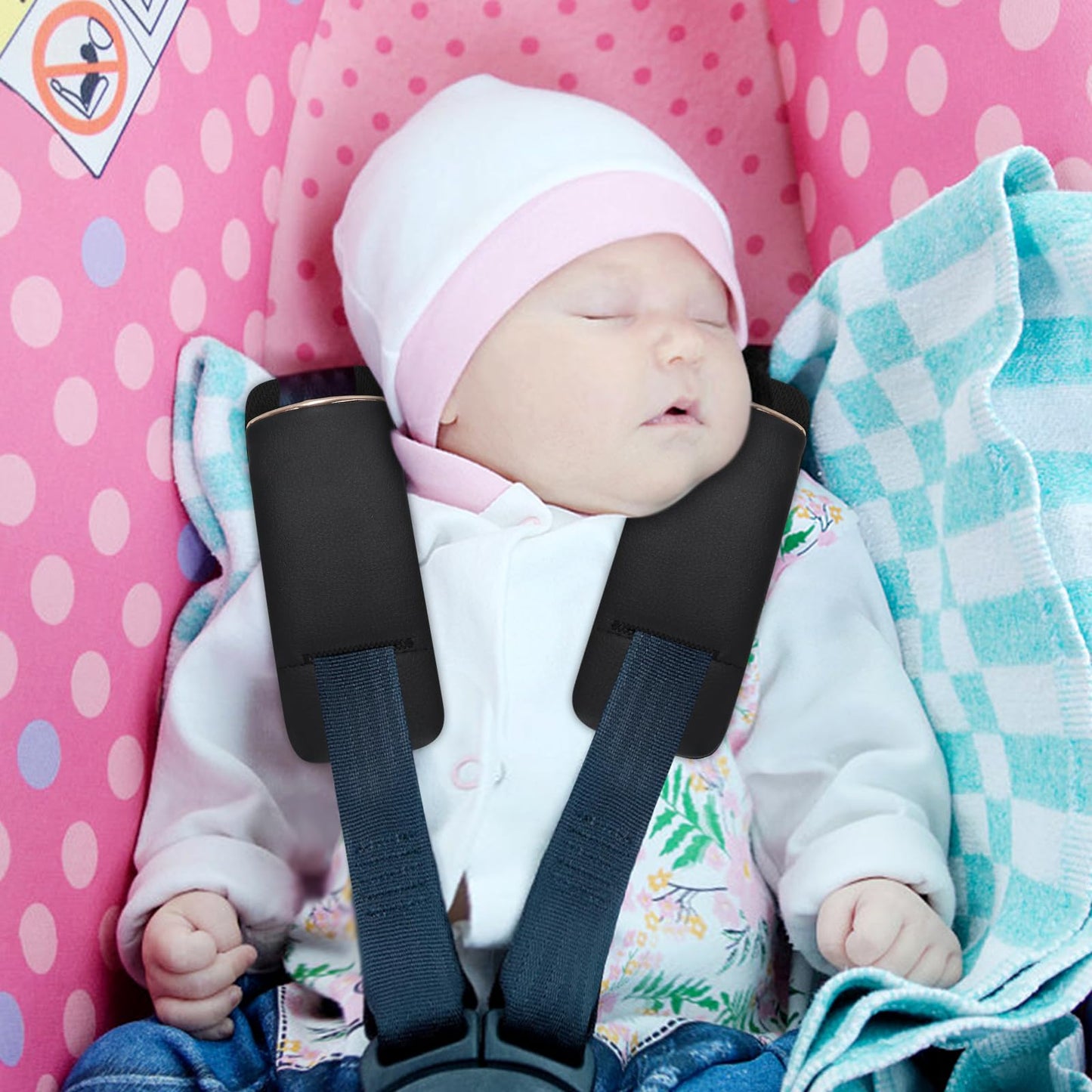 Accmor Car Seat Straps Shoulder Pads For Baby Kids, Soft Seat Belt Covers For Children, Car Seat Strap Covers For Girls Boys