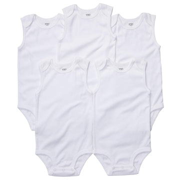 Carter'S 5-Pack S/L Bodysuits - White- 3 Months