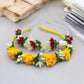 Arooman Flower Hair Band For Baby Girls/Flower Head Band,Bridal Hair Band For Women Pack02, Color White & Yellow