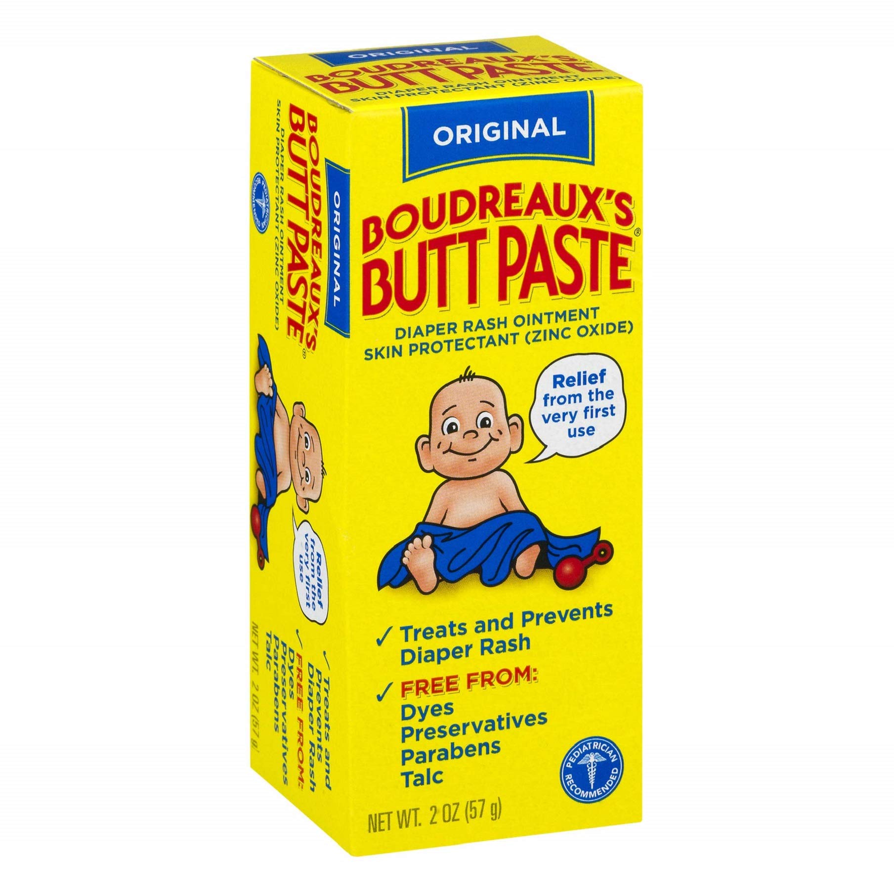 Boudreauxs Butt Paste Diaper Rash Ointment | Original Formula | 2-Ounces Tube | 1-Unit