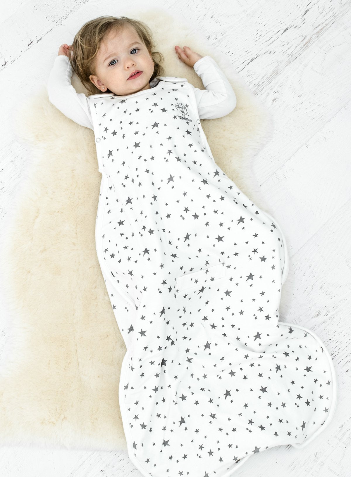 Woolino 4 Season Ultimate Baby Sleeping Bag - Merino Wool And Organic Cotton - Universal Size Adjustable Sleep Sack For Baby - T