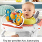 Fisher-Price Portable Baby Chair Premium Sit-Me-Up Floor Seat With Snack Tray, Toy Bar & Plush Washable Seat Pad, Peek-A-Boo Fox
