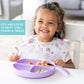 Bumkins Toddler And Baby Suction Plate, Silicone Divided Grip Dish For Babies And Kids, Baby Led Weaning, Children Feeding Suppl