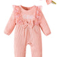 Aslaylme Baby Girl First Birthday Outfit One Year Old Birthday Clothes 1St Birthday Romper (Pink-Long,12-18 Months)