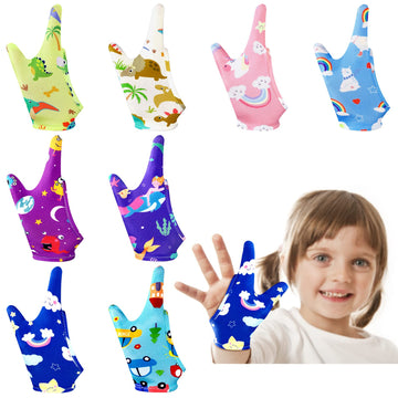 16 Pcs Thumb Sucking Stop For Kids Chewy Gloves Stop Breathable Thumb Sucking Stop Thumb Guard For Thumb Sucking Nail Biting Glo