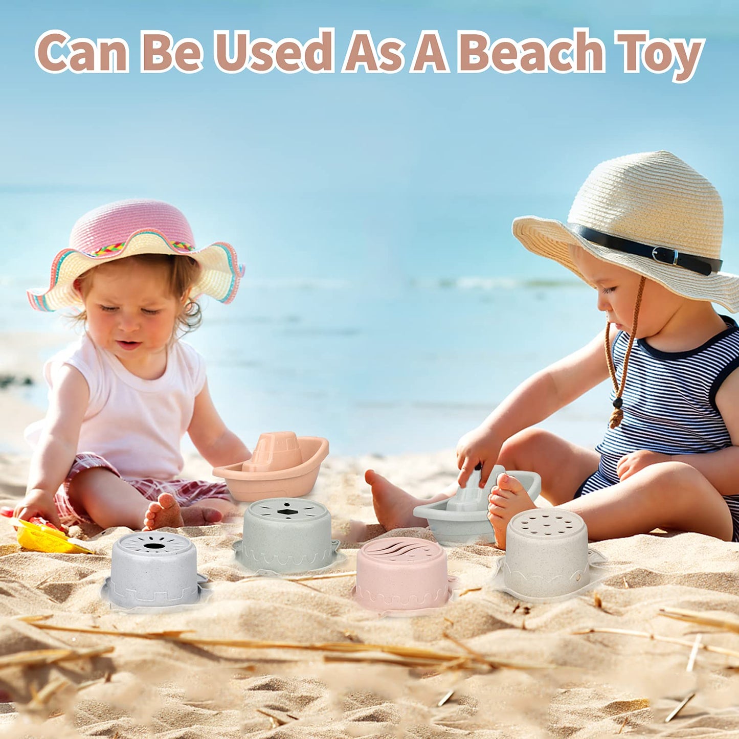 Toddler Bath Toys for Kids Ages 1-3|Baby Bath Toys Toddlers 2-4|Bathtub Toys for Babies 6-12 Months|Mold Free Bath Cup Toys|Infa