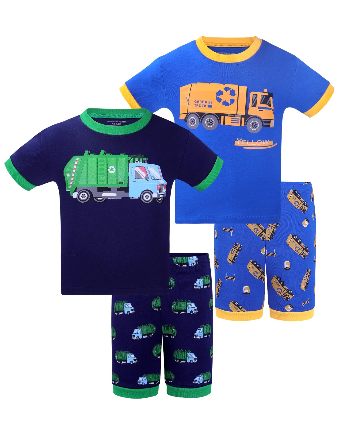 Daughter Queen Boys Pajamas 18-24 Months Summer Pjs Garbage Truck Pj Sets Baby Toddler Cotton Short Sleeve Sleepwear Jammies Sle