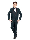 Jeetethnics Boys Green Coat Suit Set With Waistcoat Shirt And Trousers (9098Q)