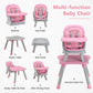 Infans 7 In 1 Baby High Chair, Convertible Highchair For Babies And Toddlers, Infant Dining Booster Seat, Building Block Table,