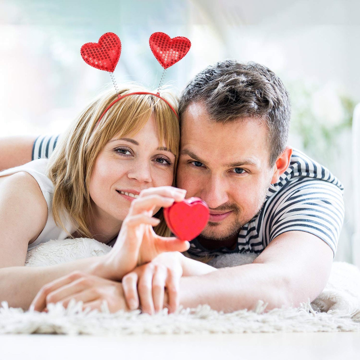 Heart Headbopper Eyeglasses Valentine'S Day Headband Hair Accessories For Holiday Costume Party Photo Booth 4 Pack