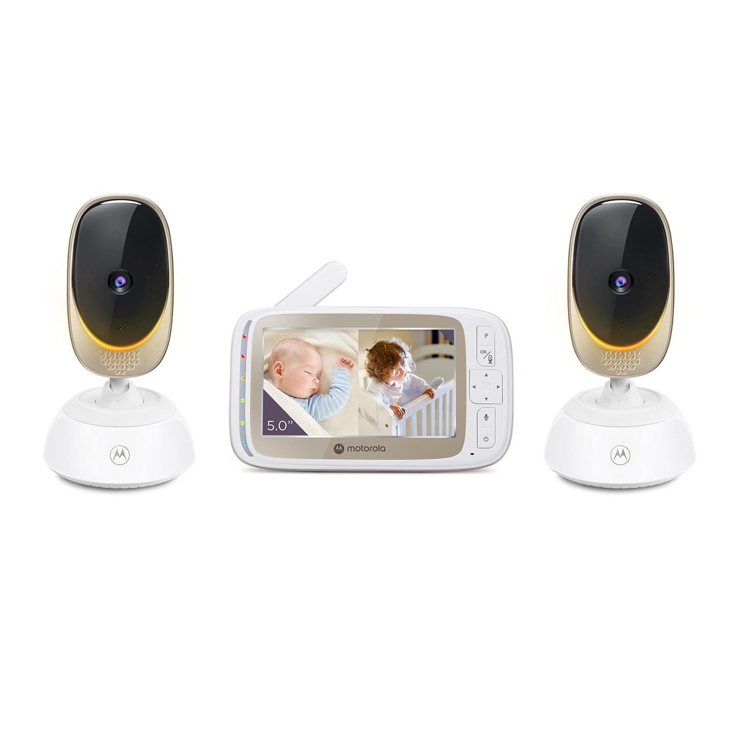 Motorola Baby Monitor VM85-5 WiFi Video Baby Monitor with 2 Cameras & Mood Light - Connects to Nursery App, 1000ft Range, Two-Wa
