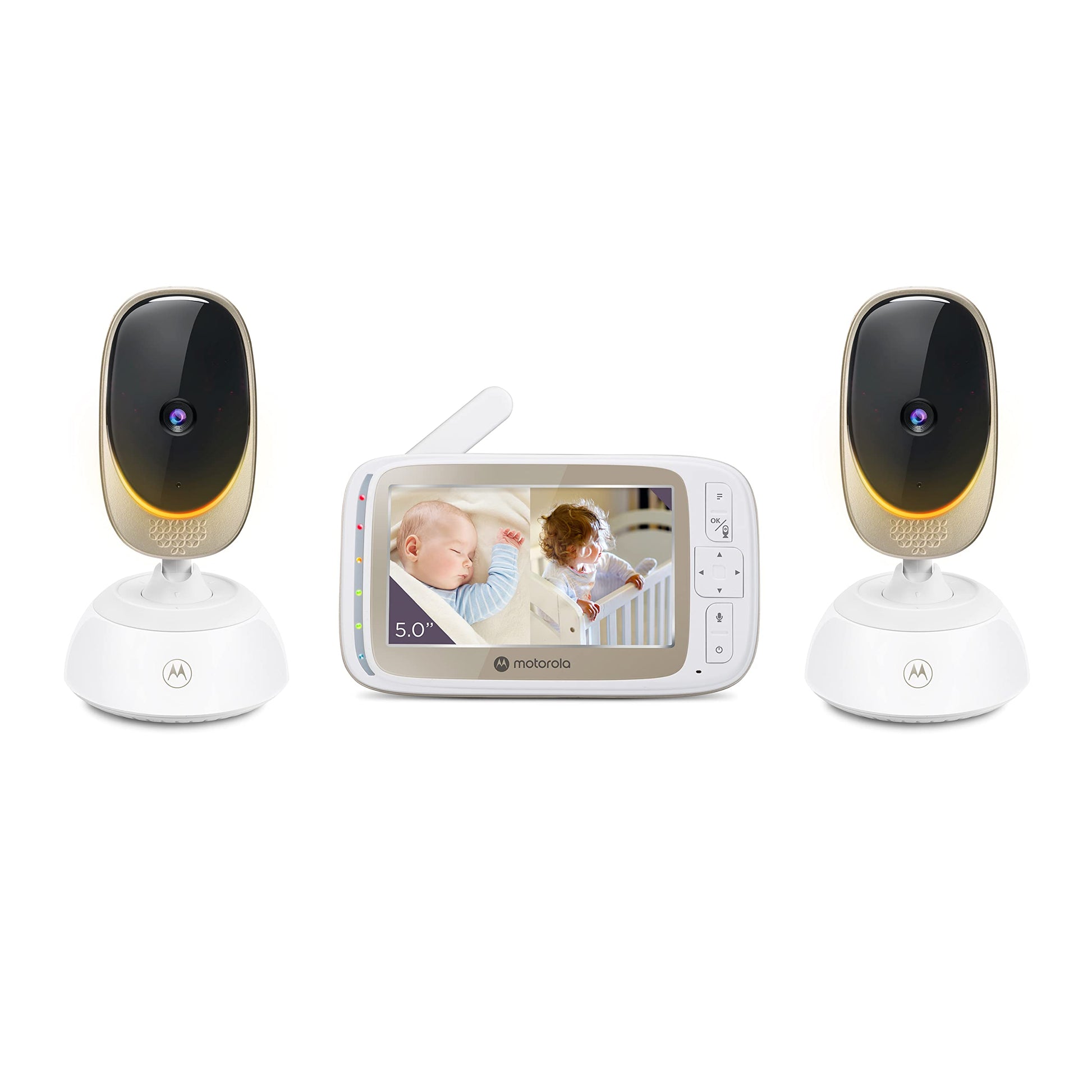 Motorola Baby Monitor VM85-5 WiFi Video Baby Monitor with 2 Cameras & Mood Light - Connects to Nursery App, 1000ft Range, Two-Wa