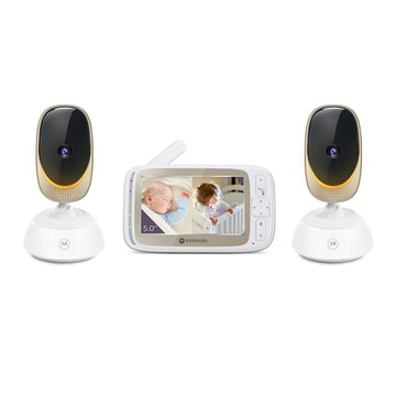Motorola Baby Monitor VM85-5 WiFi Video Baby Monitor with 2 Cameras & Mood Light - Connects to Nursery App, 1000ft Range, Two-Wa