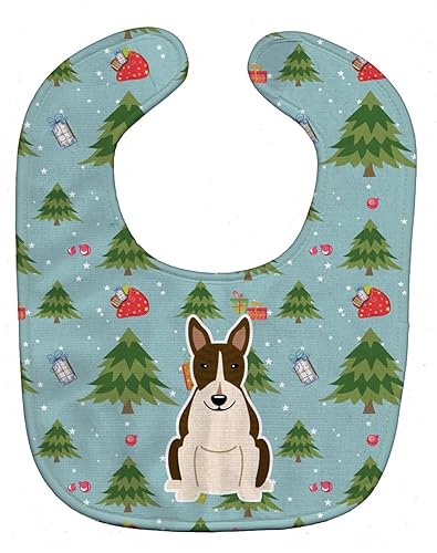 Carolines Treasures Christmas Baby Bib, Bull Terrier Dark Brindle, Large