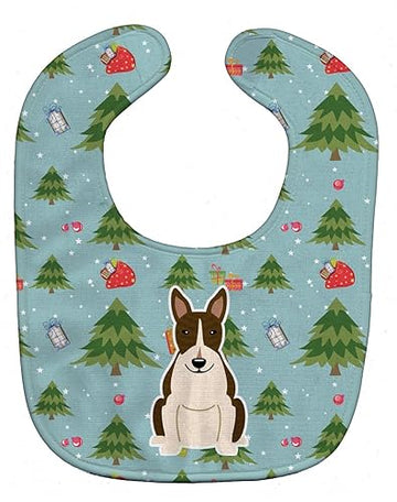 Carolines Treasures Christmas Baby Bib, Bull Terrier Dark Brindle, Large