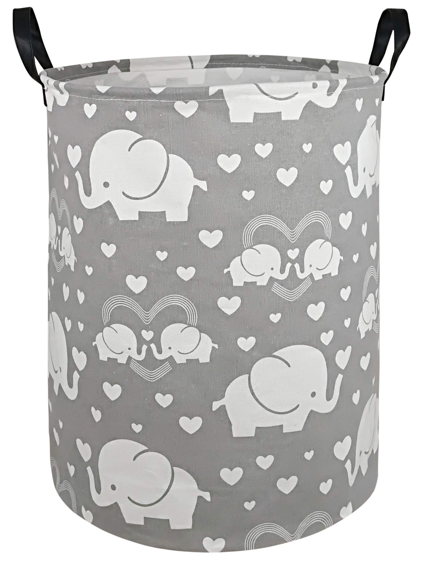 Duyiy Canvas Storage Basket With Handle Large Organizer Bins For Dirty Laundry Hamper Baby Toys Nursery Kids Clothes Gift Basket