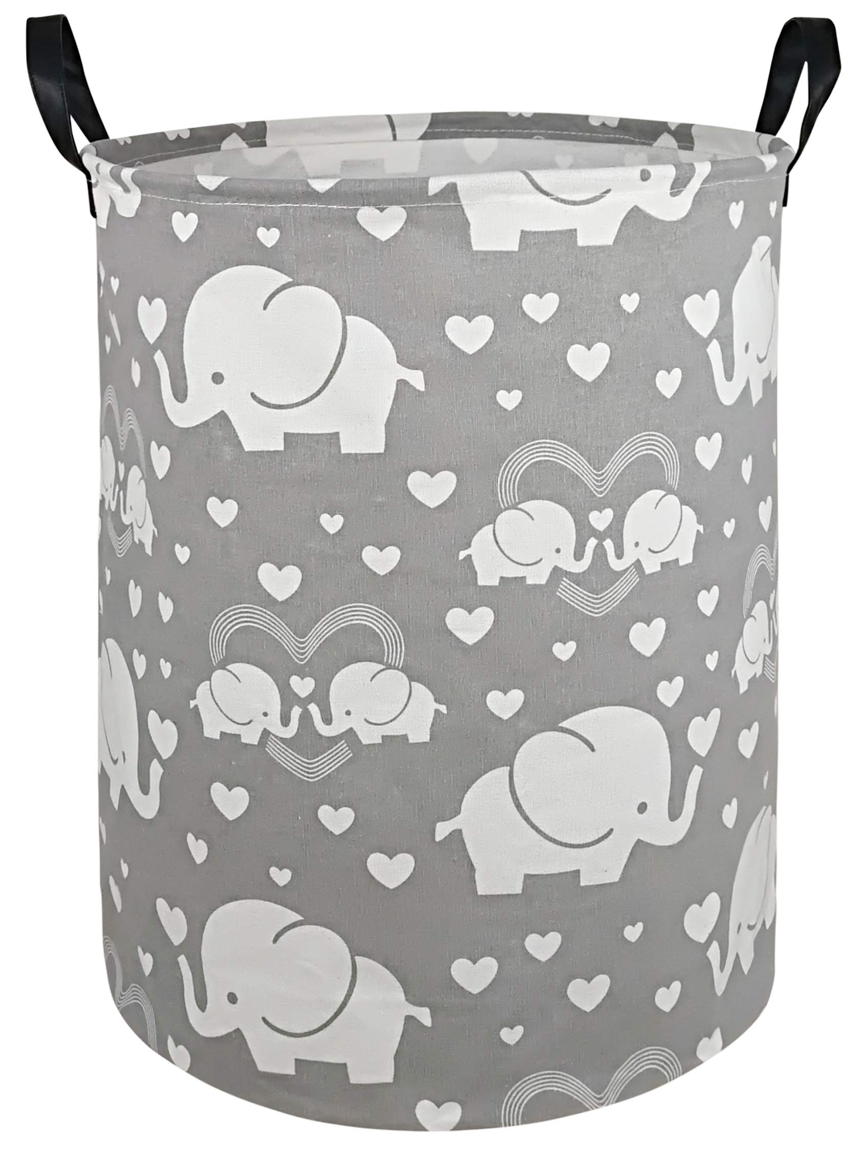 Duyiy Canvas Storage Basket With Handle Large Organizer Bins For Dirty Laundry Hamper Baby Toys Nursery Kids Clothes Gift Basket