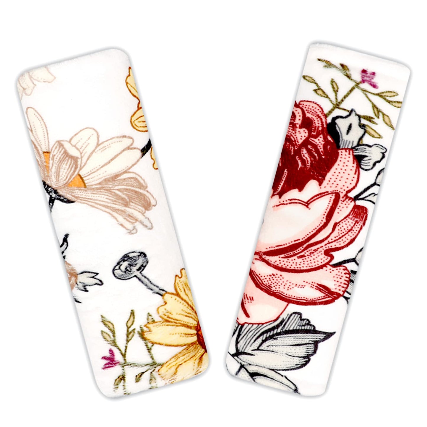 Baby Car Seat Strap Covers Shoulder Pads For Baby Kid, Super Soft Infant Carseat Belt Covers For All Car Seat Stroller, Floral