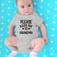 Cbtwear Please Pass Me To Grandma Baby Bodysuit Funny Infant Outfit Cute Newborn Clothes Unisex Romper (6 Months, Heather Grey)