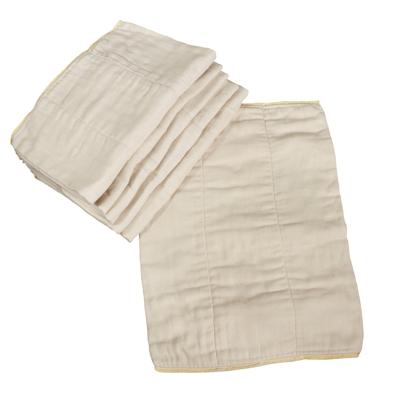 Osocozy Unbleached Prefold Cloth Diapers - Soft And Absorbent Baby Diapers Made Of 100% Unbleached Cotton - 14.5'X21', Fits 15
