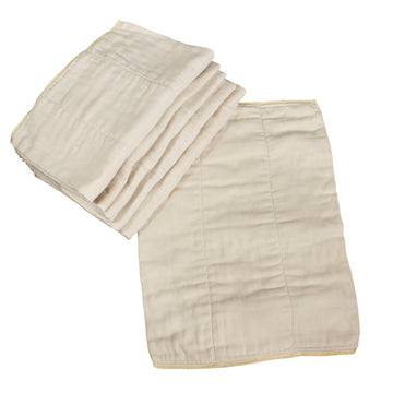 Osocozy Unbleached Prefold Cloth Diapers - Soft And Absorbent Baby Diapers Made Of 100% Unbleached Cotton - 14.5'X21', Fits 15
