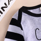 Cm C&M Wodro Baby Boy Valentines Day Outfit Romper Long Sleeve Stripe One Piece Bodysuit Jumpsuit With Hat Infant Clothes Set (G