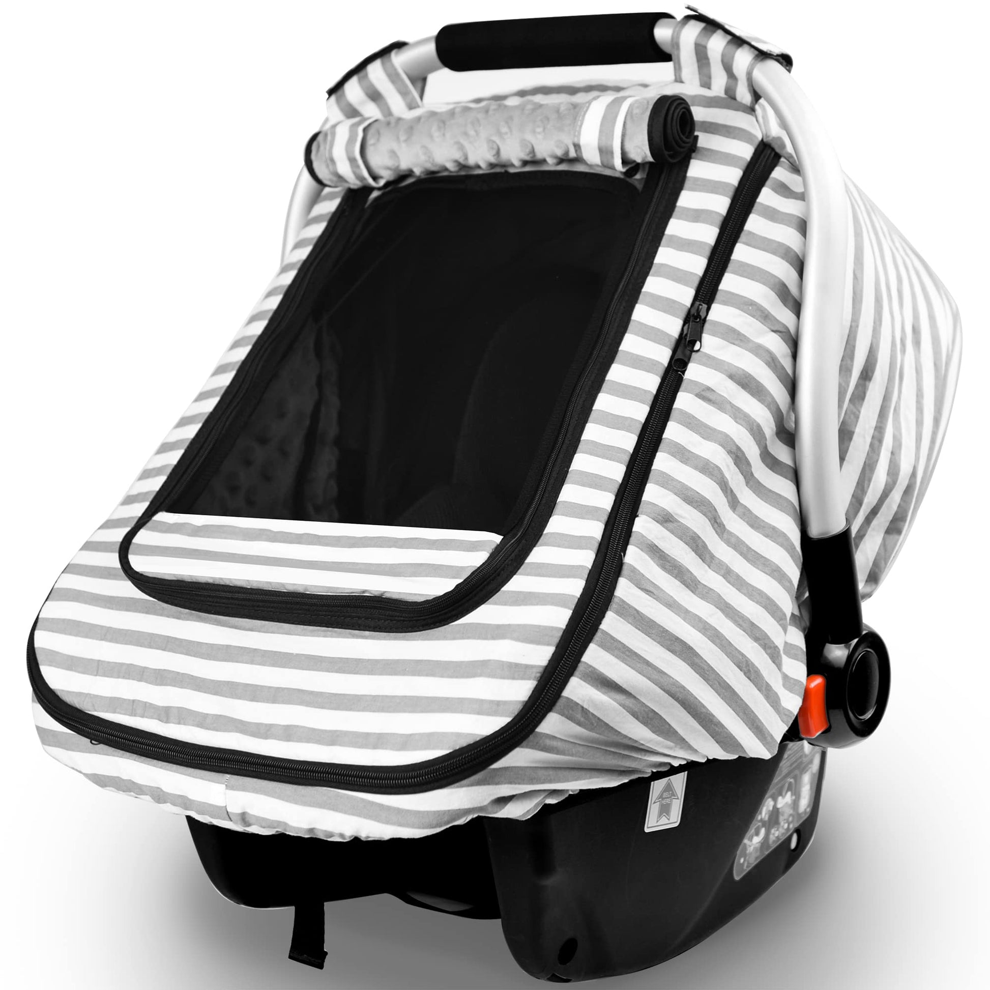Car Seat Covers For Babies,Baby Car Seat Cover For Boys Girls,Windproof Infant Carseat Cover,Kick-Proof Car Seat Canopy With Bre