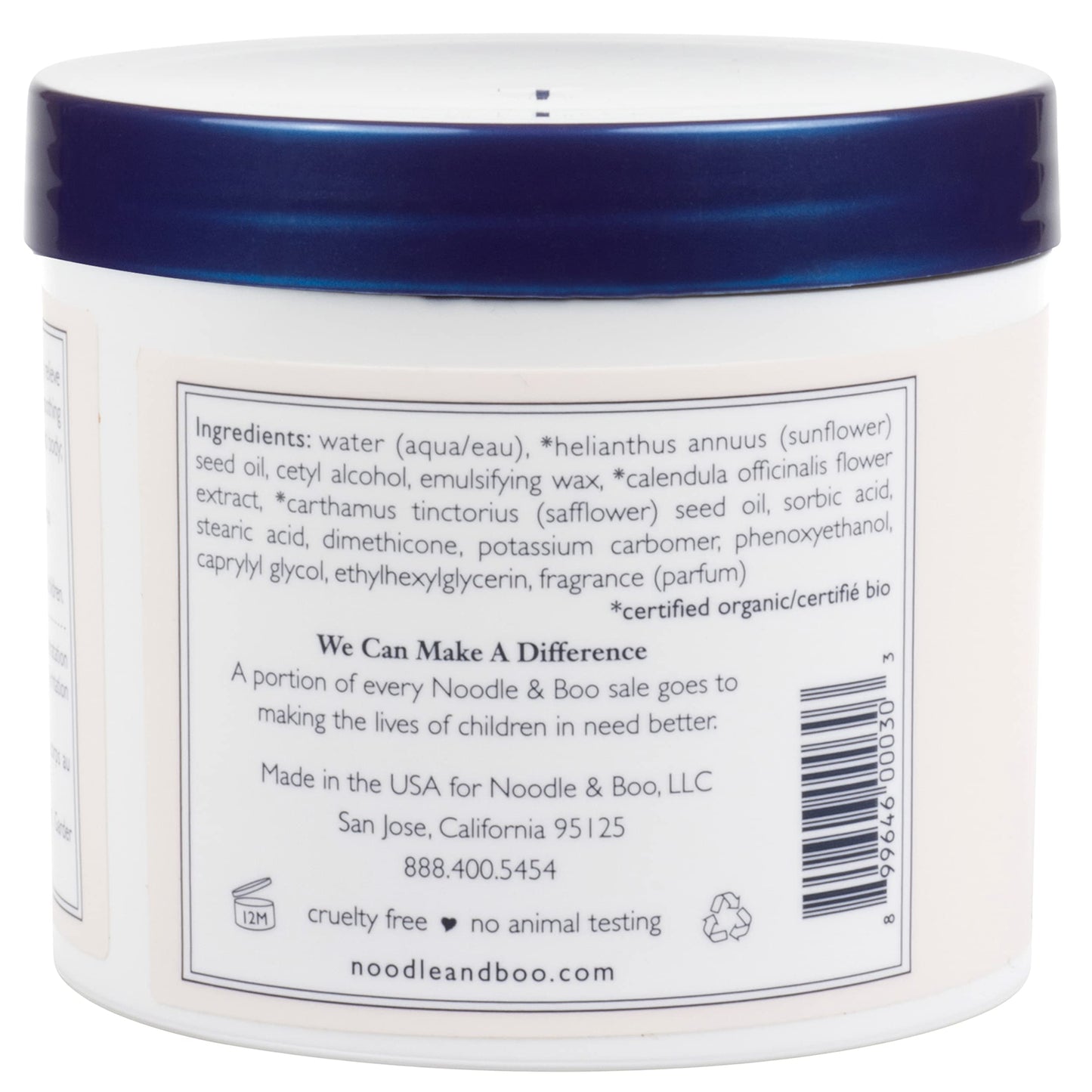 Noodle & Boo Baby Balm For Face And Body, Hypoallergenic And Natural Baby Skin Care With Organic Calendula For Sensitive Skin, P