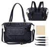 Johomviin Diaper Bag Tote Fashion Leather Diaper Bag Backpack With 13 Pockets For Mom Dad, Large Travel Baby Bag Purse For Boys