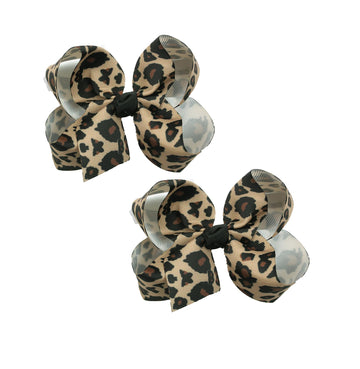 Baby girls leopard print bow hairpin Bow Leopard Hair Bow for women