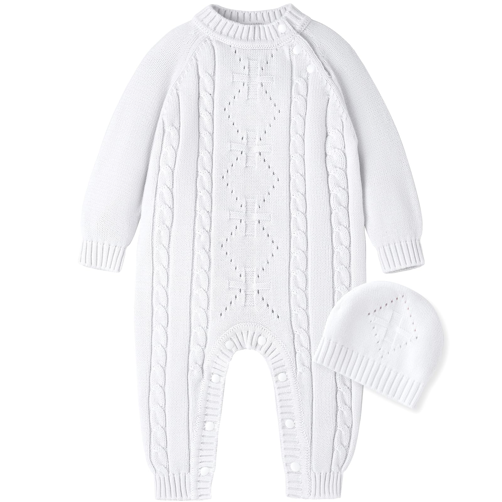 Booulfi Baby Boy Rompers 3-6 Months Baptism Christening Outfits For Boys Newborn WBBAPB0C8SFBYT1